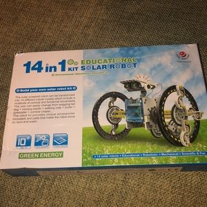 14 in 1 solar robot kit green build 14 diff bots